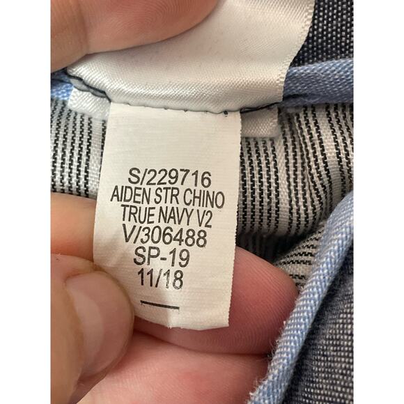 Banana Republic 34x34 Mens Slacks Chino Pants Aiden Chino Navy Blue Slacks - Picture 5 of 5